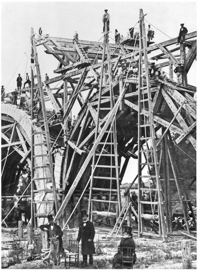 Construction of the Puente de los Franceses in Madrid by Charles Clifford